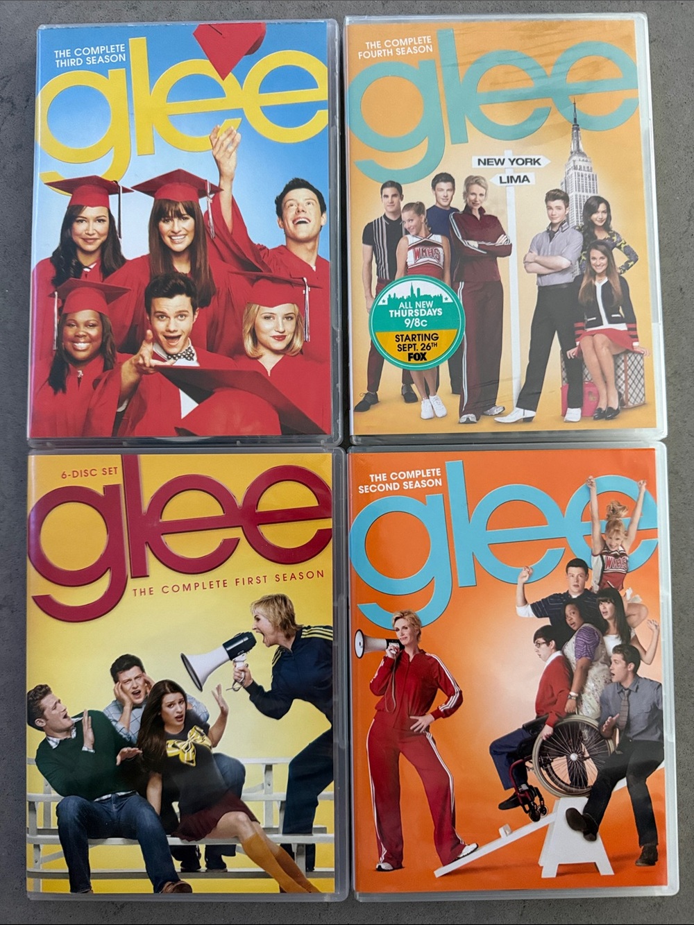Glee DVD set seasons 1-4
